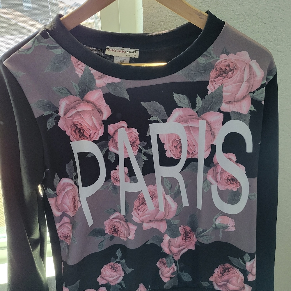 Agaci, Floral black sweatshirt